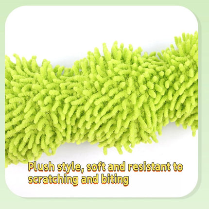 Petluno Cat Catnip Toy for Indoor Cats, Chew Teeth Cleaning, Bite-Resistant Plush Caterpillar Design, Dental Health Benefits, Green.