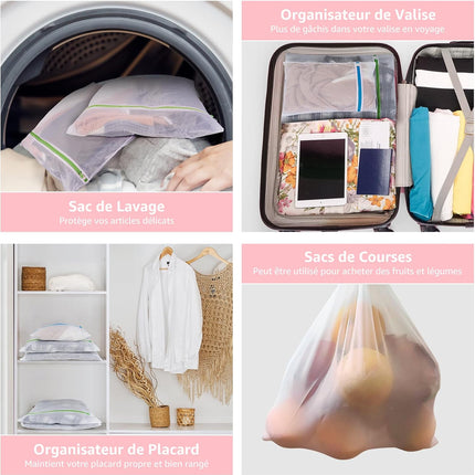 Petluno Lingerie Washing Machine Bags - Pack of 11 for Delicate Underwear, Lingerie and Socks.
