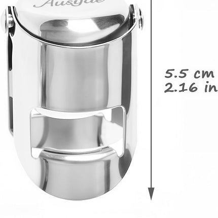 Set of 3 stainless steel champagne/wine stoppers, excellent seal.