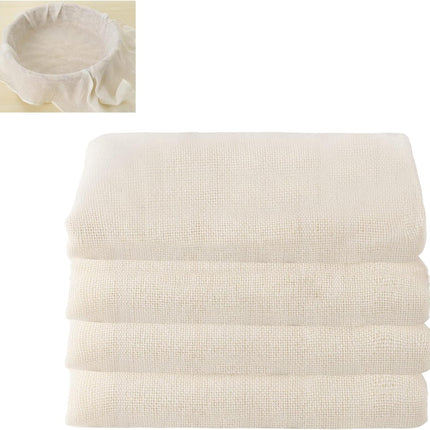 4 Pieces Food-Grade Cheesecloth, 50 cm Reusable Kitchen Cloth 100 Fine Grade Unbleached Washable Muslin Cloth for Straining Juices Cheese Tea Plant Milks Soups Yoghurt.