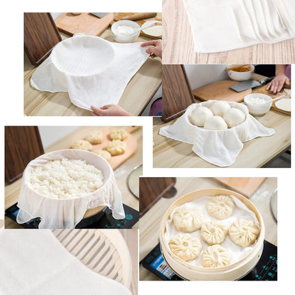 4 Pieces Food-Grade Cheesecloth, 50 cm Reusable Kitchen Cloth 100 Fine Grade Unbleached Washable Muslin Cloth for Straining Juices Cheese Tea Plant Milks Soups Yoghurt.
