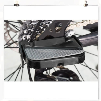 Bike rear pedal folding pedal footrest - mountain bike trekking cycling bike accessories pedals resin universal pegs footrest axle extension foot pedal rear black 1 pair 9.1 x 9.4 cm.