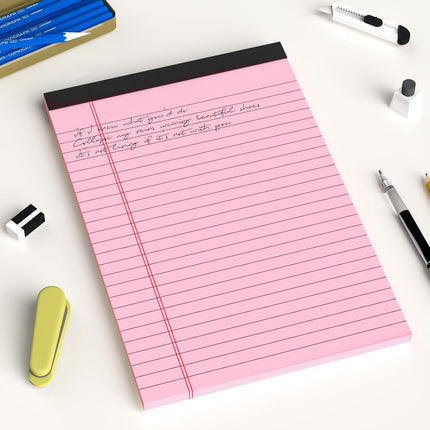 5pcs Small Note Pads 5x8 Notebook College Ruled Legal Color Notepads 5 Pack Study Back Writing x 8 Perforated Narrow of Paper for School & Office Supplies 30 Sheets/Pack Multicolor.