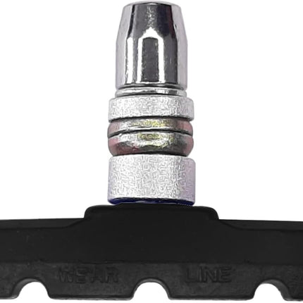 4 x bike brake blocks, 2 pairs, 60 mm, symmetric, V-brake, compatible with Shimano Tektro Avid Sram rims Cycle MTB City.