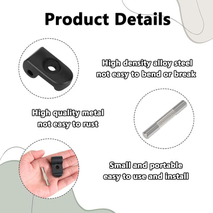 Folding hook lock with iron clasp, compatible with Xiao-Mi M365, reinforced hinge for aluminium folding electric scooters.