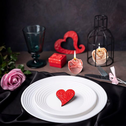2 candle-shaped molds for pouring, 3D silicone for Mother's Day, Valentine's Day, birthday, Valentine's Day..