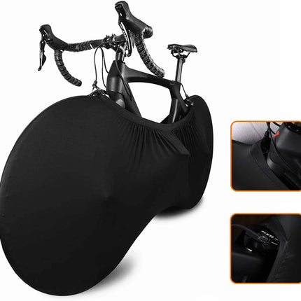 Bike Wheel Cover Indoor Dust-Proof and High Elasticity Bicycle Bag Black Large.