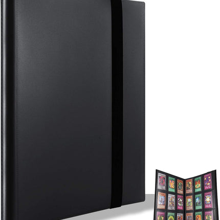 Trading Card Binder, Storage Case for 360 Cards, Compatible with Pokémon (Black) Black.