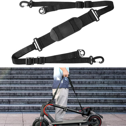 Petluno Accessories for electric scooters, compatible with Xiaomi M365/1S/Pro, scooter carry bag/child handle/ hooks/cable conduit protection/reflective set/shoulder strap/handlebar # 3 Straps.