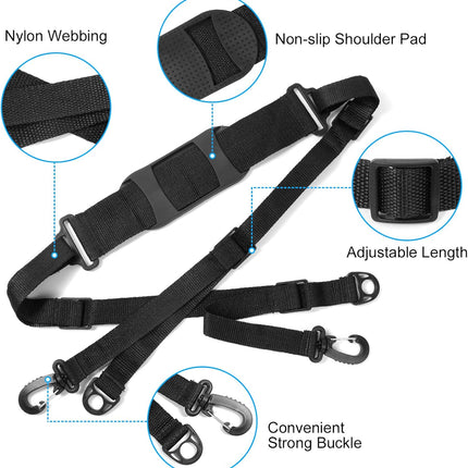 Petluno Accessories for electric scooters, compatible with Xiaomi M365/1S/Pro, scooter carry bag/child handle/ hooks/cable conduit protection/reflective set/shoulder strap/handlebar # 3 Straps.