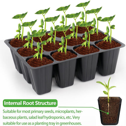 120 cell seedling starter tablets reusable, mini propagator, greenhouse growing kit, plant growing trays for indoor greenhouse plastic germination trays nurseries, growing.