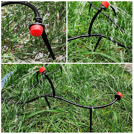 Petluno 100 Pieces Irrigation Dripper Stakes, Dripper Support for Irrigation, for 4/7 mm Hose, Vegetable Gardens, Plants or Flower Beds mm - pieces.