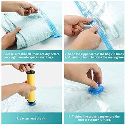 Vacuum bags, 2-piece, storage bag, space-saving, reusable vacuum bags for clothes, bedding, pillows, duvets, textiles, travel, 100 x 80 cm 2 (100 80)cm.