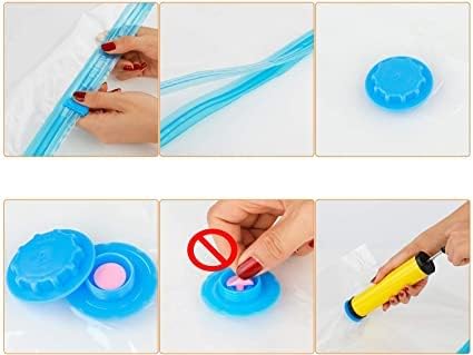 Vacuum bags, 2-piece, storage bag, space-saving, reusable vacuum bags for clothes, bedding, pillows, duvets, textiles, travel, 100 x 80 cm 2 (100 80)cm.