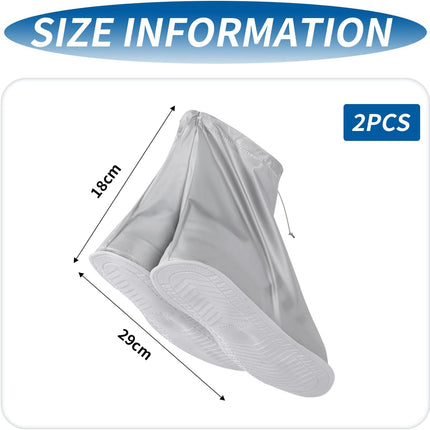 overshoes, waterproof, 4 reusable bike overshoes, anti-slip reinforcement with zip closure, can be worn anywhere, rain protection for shoes when cycling.