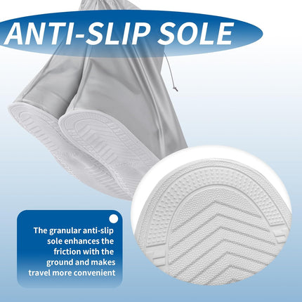 overshoes, waterproof, 4 reusable bike overshoes, anti-slip reinforcement with zip closure, can be worn anywhere, rain protection for shoes when cycling.