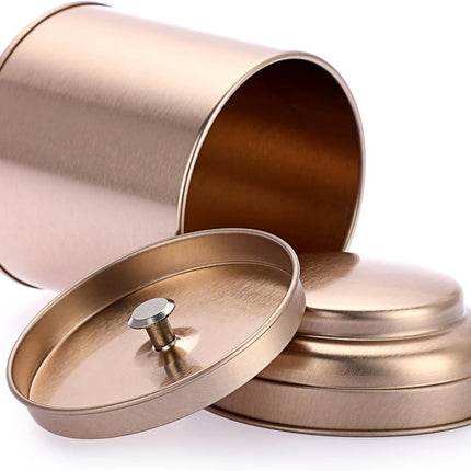 Petluno Set of 6 Loose Leaf Tea Tins 227ml Metal Nut Storage Jars Airtight Containers Kitchen Spice Jars, Food Tin for Tea, Coffee, Biscuits, Sugar.