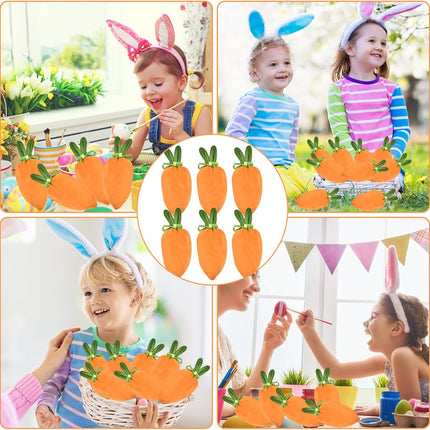6 pieces of velvet Easter bags, Easter bags with drawstrings, Easter gift bags, ears, to fill with lollies, biscuits, snacks style B.