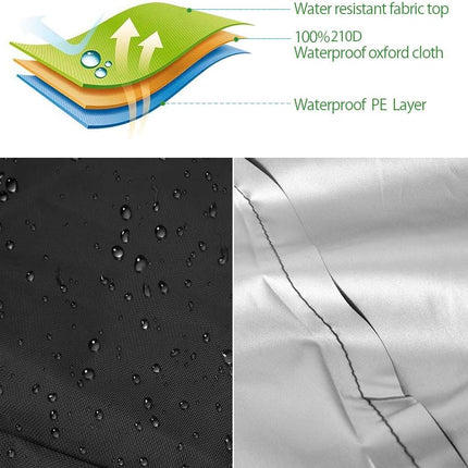 Patio rocking chair Cover waterproof Oxford fabric heavy Veranda lounge garden chair outdoor furniture protective cover (black).