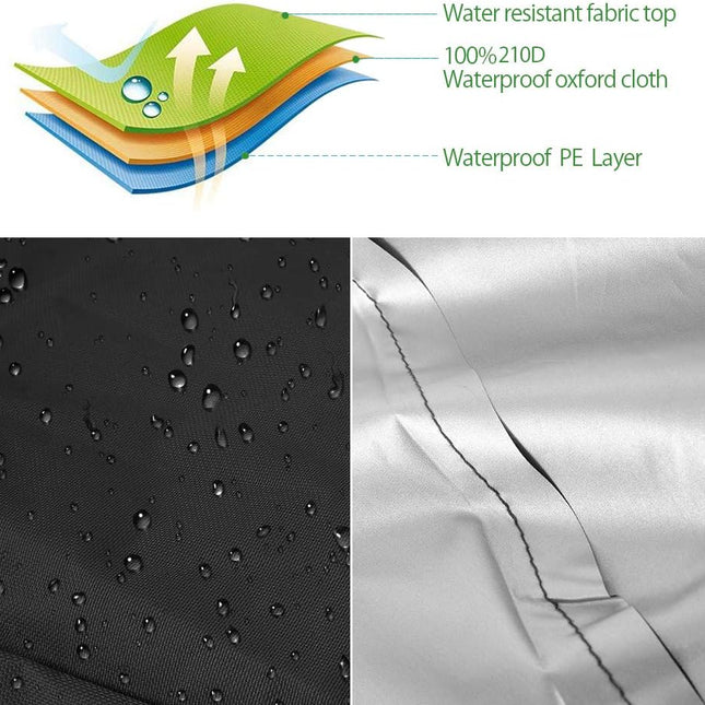 Patio rocking chair Cover waterproof Oxford fabric heavy Veranda lounge garden chair outdoor furniture protective cover (black).