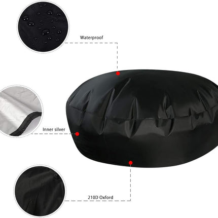 Patio rocking chair Cover waterproof Oxford fabric heavy Veranda lounge garden chair outdoor furniture protective cover (black).