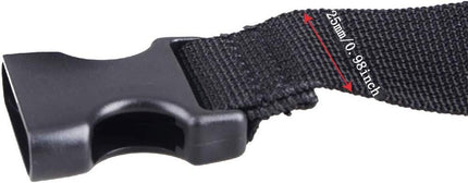 Gordelband 25 mm black nylon luggage strap flat side release buckle suitcase baggage strap with adjustable packing straps for DIY crafting backpack wrapping 1.5 meters 4 pieces.