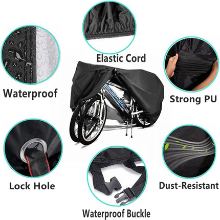 Bike covers for 2-3 e-bikes, rain, sun, UV, dustproof, waterproof, with lock hole, mountain and road.