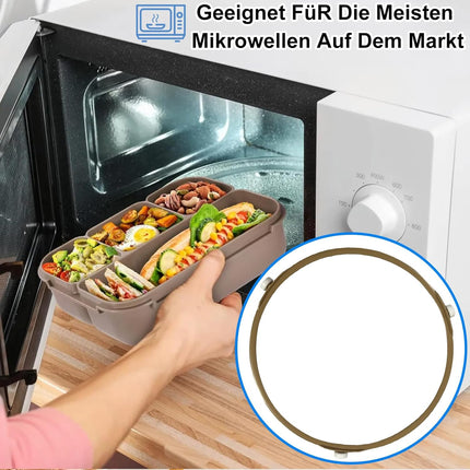 Universal microwave rotating ring - 22cm khaki plastic touch control 50g benchtop defrost, reheat, high, medium, low.