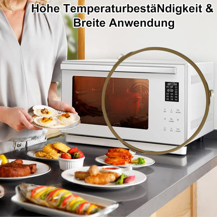Universal microwave rotating ring - 22cm khaki plastic touch control 50g benchtop defrost, reheat, high, medium, low.