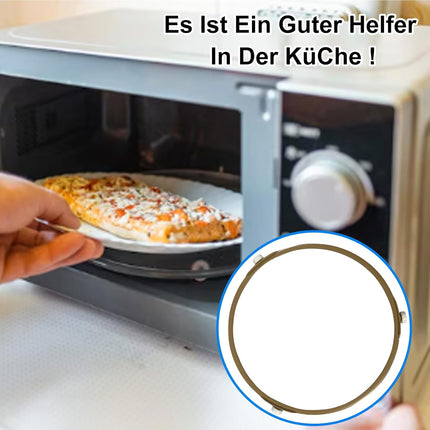 Universal microwave rotating ring - 22cm khaki plastic touch control 50g benchtop defrost, reheat, high, medium, low.
