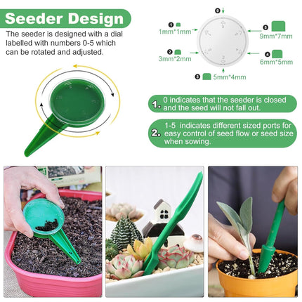 Manual clod crusher, 2 inch ground blocking with sowing tool sets, plant tool set for planting, sowing, growing, greenhouse (8 pieces) M.