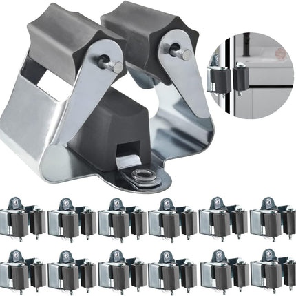 Petluno Broom Holder - Tool Holder Broom Wall Mount System Multi Wall Holder Mounting System Garden Tools Set Including Fixing Hardware (blue) grey 6.
