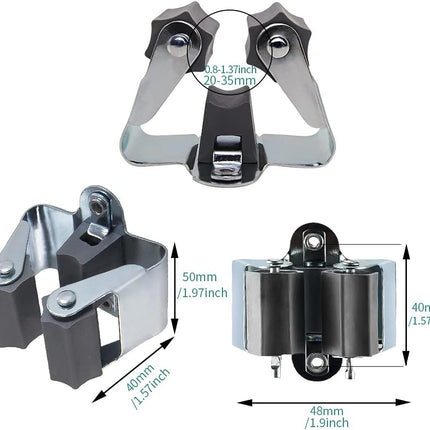 Petluno Broom Holder - Tool Holder Broom Wall Mount System Multi Wall Holder Mounting System Garden Tools Set Including Fixing Hardware (blue) grey 6.