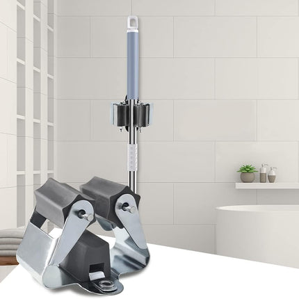 Petluno Broom Holder - Tool Holder Broom Wall Mount System Multi Wall Holder Mounting System Garden Tools Set Including Fixing Hardware (blue) grey 6.
