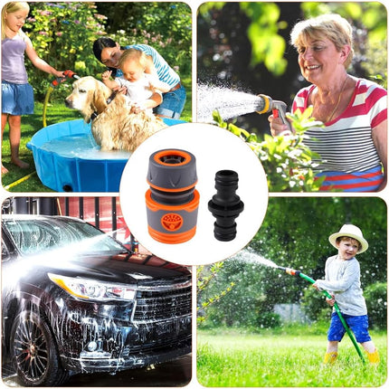 8 pieces garden hose connector 1/2 inch, garden hose fittings, hose coupling, double plug, hose connector set, garden hose accessories, garden hose connection set garden tool, lawn.