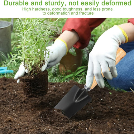 Garden tool set, 3-piece high-performance garden set with garden trowel, Frankfurter shovel and hand rake, mini-plant, garden tool, wooden handle for planting flowers and grass.
