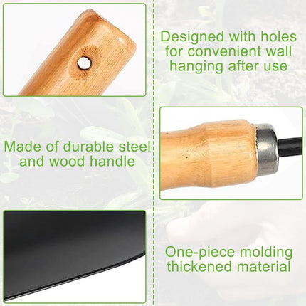 Garden tool set, 3-piece high-performance garden set with garden trowel, Frankfurter shovel and hand rake, mini-plant, garden tool, wooden handle for planting flowers and grass.