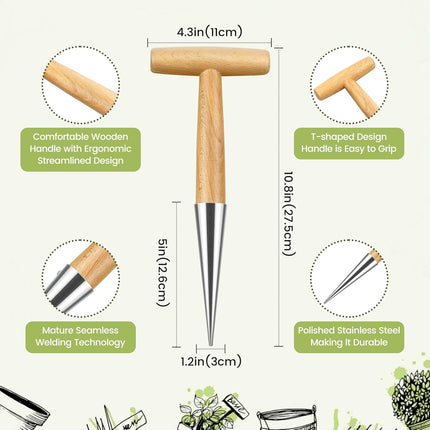 Flower bulbs, plant stakes, flower bulbs with T-grip, bulb planting aids, onion sets, garden vegetables, flowers and tulip bulbs.