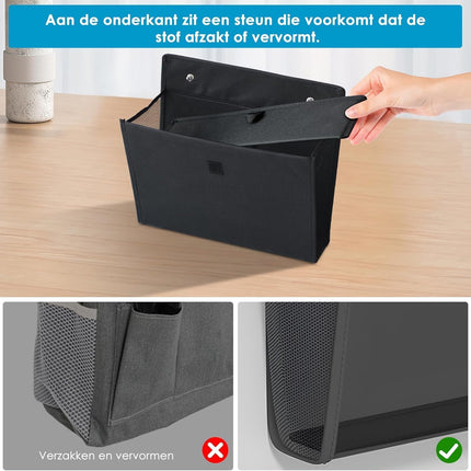 Storage space for campers with self-adhesive motorhome accessories Essentials Caravan Gadgets, 34 x 29 x 14 cm Foldable wall-mounted organizer for bedroom, office, bedside table desk.