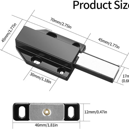 Dutch European hinge, push-to-open European hinge, magnetic catch, cabinet, for furniture, drawers, cabinet doors, 2 pieces.