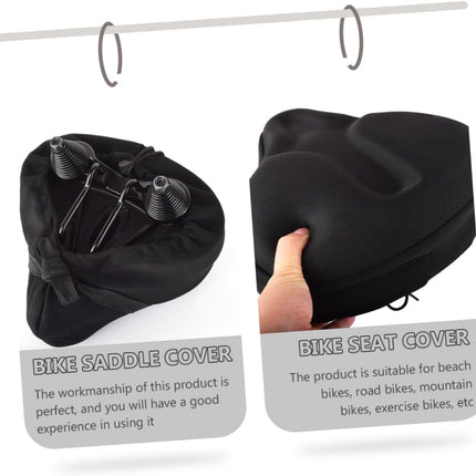 Comfortable Black Bike Seat Cover Thickened Cushion Protector with Non Slip Design for Enhanced Riding Experience Mountain and Road Bikes.