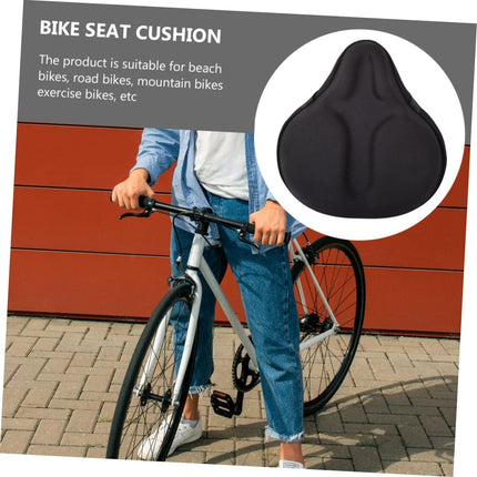 Comfortable Black Bike Seat Cover Thickened Cushion Protector with Non Slip Design for Enhanced Riding Experience Mountain and Road Bikes.
