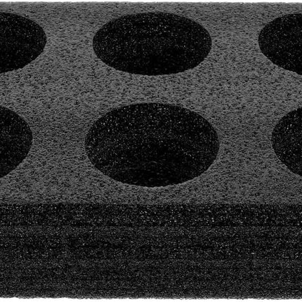 Petluno 6 Holes Takeout Beverage Cup Trays, Hot Cold Drinks Fixing Holders, Foam Coffee Carrier, Packing Tool for Restaurant Black.