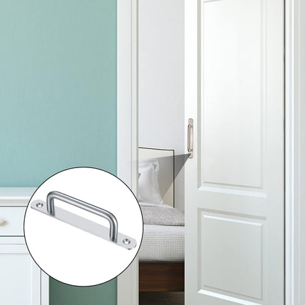 2 pieces sliding door handles, split door handles, sliding door handle with stainless steel plate, cabinet door handle, shed door handles, garden door handles (192 mm) 192MM.