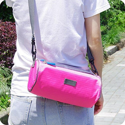 Waterproof Bicycle Handlebar Bag with Transparent Pouch and Adjustable Strap High-Capacity Cycling Front Pack #2 Pink.