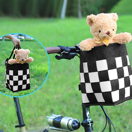 Bike Basket with a Fixed Holder, Kids' Small Scooter Tricycle Accessories Kit Bells Tools, Rust-Resistant Electric Bicycle Front Baskets for Women and Men.