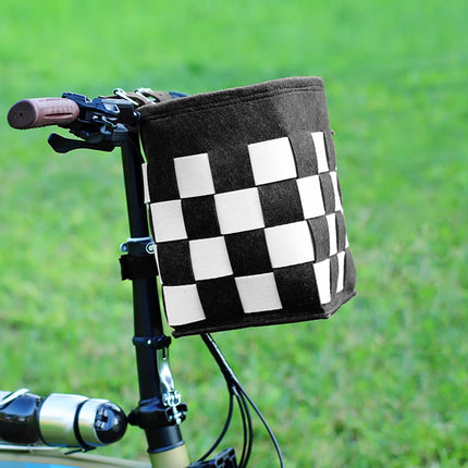 Bike Basket with a Fixed Holder, Kids' Small Scooter Tricycle Accessories Kit Bells Tools, Rust-Resistant Electric Bicycle Front Baskets for Women and Men.