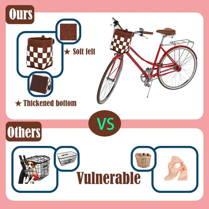 Front Bike Basket for Women and Men, Easy to Install Bicycle Basket for Boys and Girls, Dog Basket, Kids' Accessories, Adult.