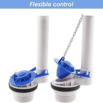 2 Pack Universal Toilet Tank Flapper 2 Inch Easy to Install Long Lasting All Rubber Seal Flapper Replacement Water Saving, High Performance-Blue.