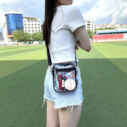 Clear Crossbody Bag, Stadium Approved Clear Purse Bag for Concerts Sports Events.